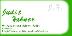 judit hahner business card